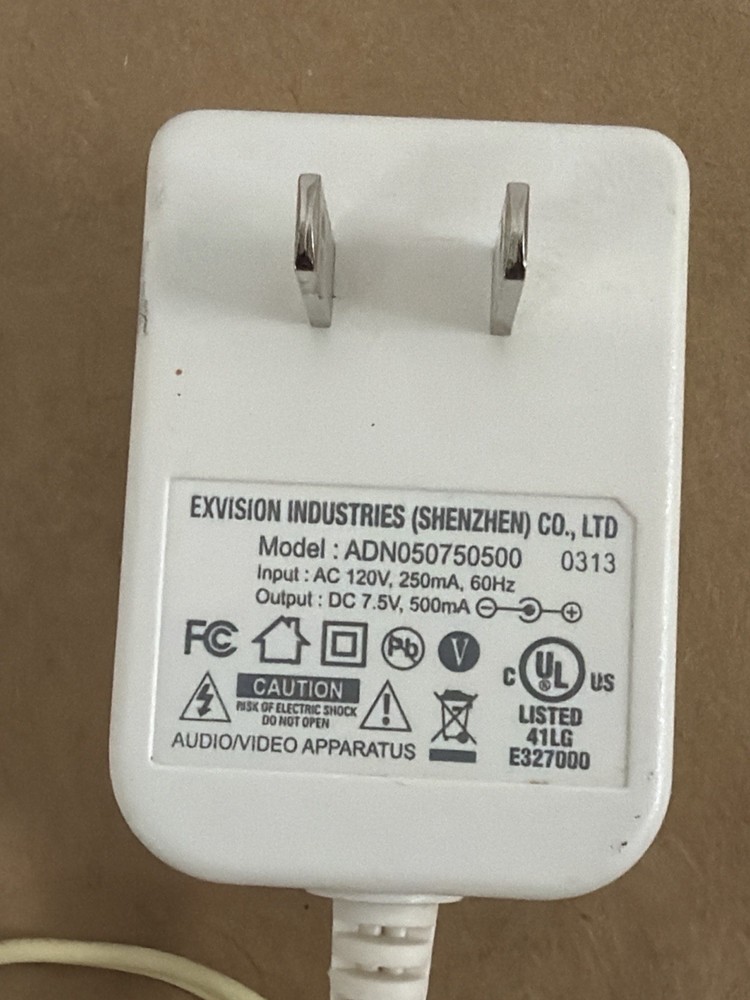 AC Adapter 7.5V 500mA Power Supply Charger Barrel Plug Cord