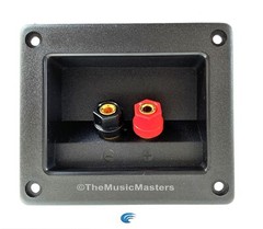 4X Square Banana Screw Mount Terminal Cup for Car Home Audio Speaker Box Cabinet