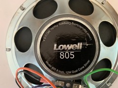 Set of (4) NOS Lowell 805 8″ Dual-Cone Speakers: 8Ω, 12 W 25V/70V Transformer