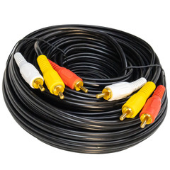 BOX of 28 – 40ft Triple RCA Audio RG59 Shielded Video Cables , TV DVD VCR Cord