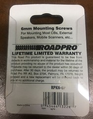 Roadpro RPKN-6P CB Radio OEM Plastic BLK 6mm Mounting Screws Knobs 2 Packs of 2