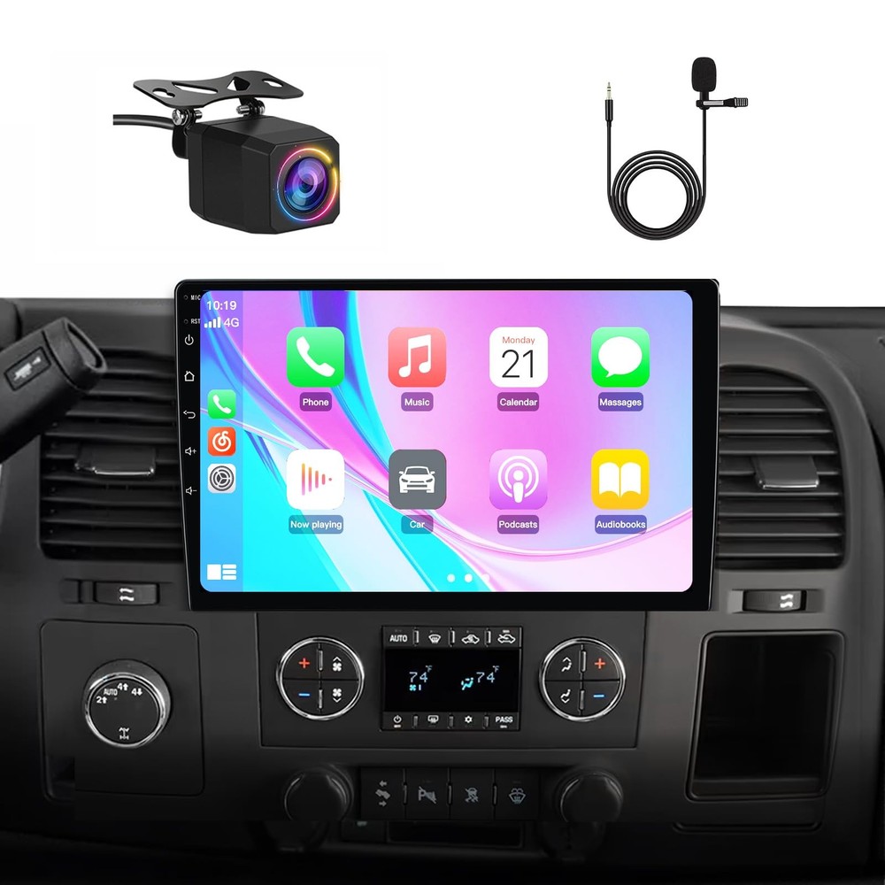 10.1″ Wireless Carplay Android Auto Stereo for 2007-2013 Sierra Tahoe Yukon