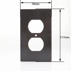 117*70 Carbon Fiber Power outlets cover wall plate, Duplex Receptacle face plate