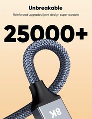 8K HDMI Cable 2.1, 2ft High Speed, 4K@120Hz for PS5, PS4, Xbox, Monitor.……