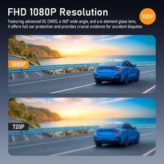Dash Cam Camera ‌24/7 Front Cabin Car DVR FHD Motion Detection Vehicle G-Sensor