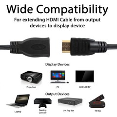 Premium HDMI Male to Female Extension Cable for PS3 HDTV LED TV 6ft feet Extend