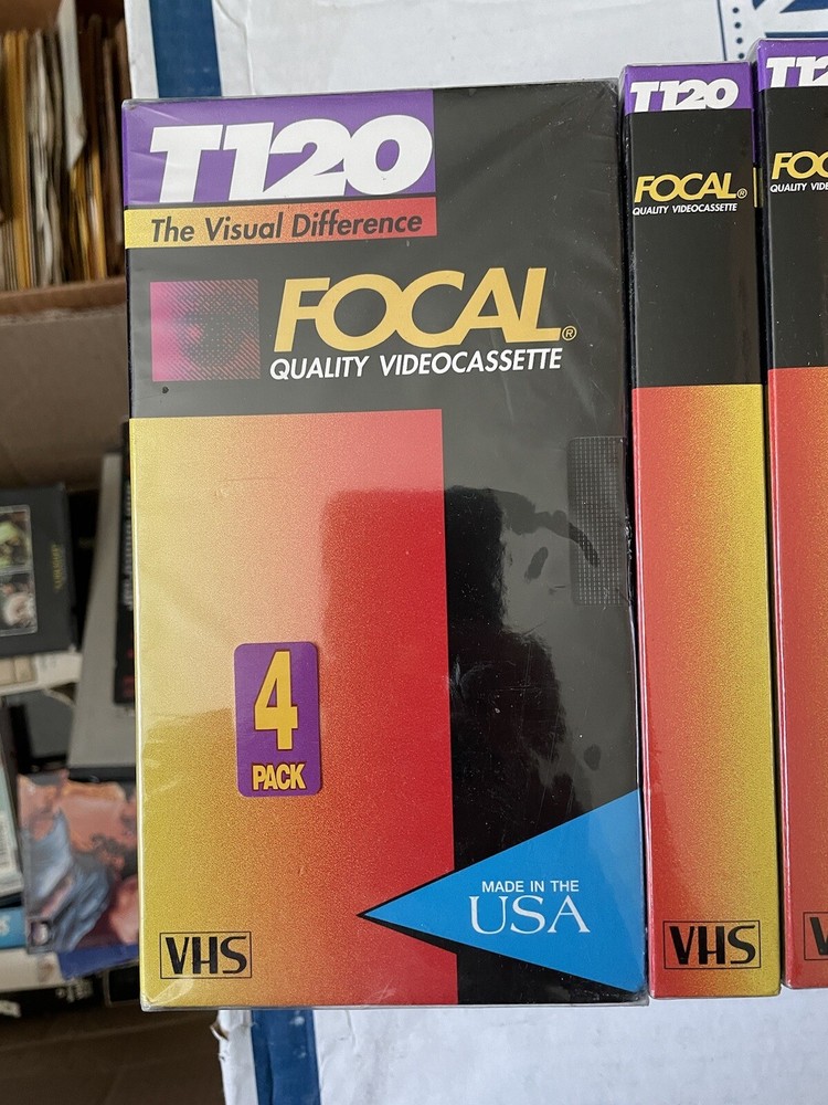 Lot 8 Focal T120 Blank VHS Tape Quality Videocassette Up To 6 Hours New Sealed