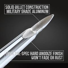 50 Cal Truck Chrome Bullet Antenna Fit for Ford F150 F250 F350 Raptor/Dodge R…
