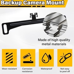 Backup Camera License Plate Mount, Rear Camera Back up Bracket, Universal Car