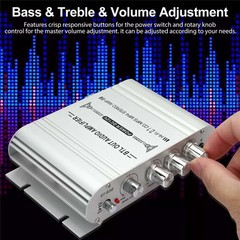 Car Home Audio Mini Stereo Amplifier 2.1Ch HiFi Bass Speaker Power Amp ST-838