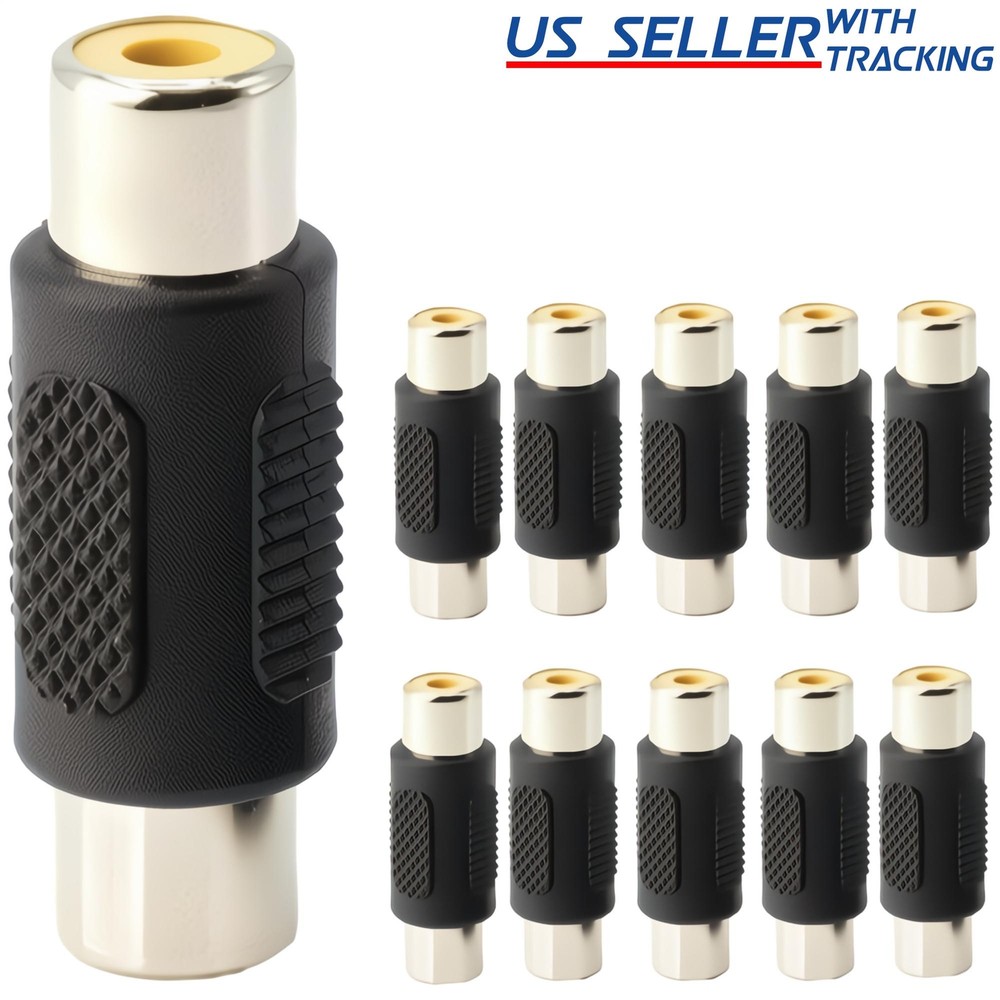 10PCS AV RCA Audio Video Female to Female Jack Coupler Adapter Connector