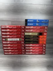 22 TOTAL MAXELL VHS T-120 HIGH-GRADE Tapes from the 2000s Sold as Blanks + SONY