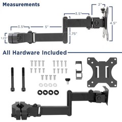 Mount-It! Universal Full Motion Steel Pole Mount with Articulating Arm and Re…