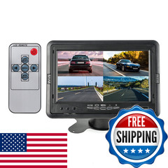 Eway 7 Inch Tft Lcd Monitor Quad Split View Hd Full Color 7 Display Screen Rca