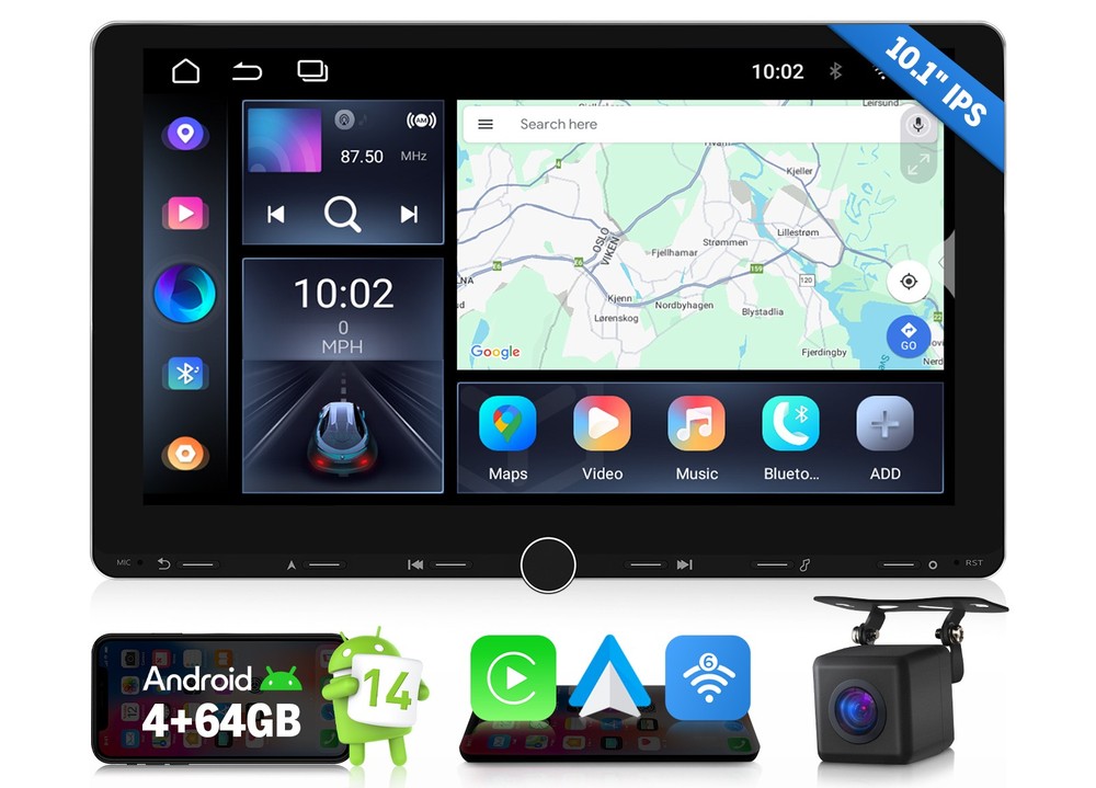 Eonon UX7A PLUS Android Auto 2 DIN 10.1″ Wireless CarPlay GPS Sat Nav Car Radio