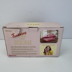 Lip Phone Bluetooth Receiver, Pink Wireless Retro Handset Open Box