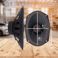 2x Audiobank 6×9″ in 700 Watt Max Power 2-Way Car Audio Stereo Coaxial Speaker