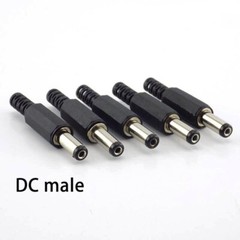 100/10Pcs 2.1*5.5mm DC Power Plug Jack Adapter DC Power Connector Male & Female