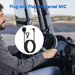 Car Stereo Microphone 3.5mm Universal External HandsFree Mic Compatible with…