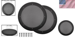 ABS Plastic Frame Metal Mesh Grill Covers – 8″ Black 2Pcs