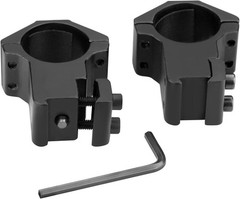 1 Inch Scope Rings , High Profile Mount for 11 mm High , Black 2Pairs