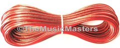 Red Stripe 12 Gauge 15ft SPEAKER WIRE Red Black Cable Car Audio Home Stereo