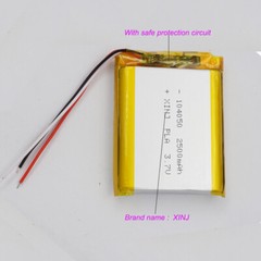 3.7V 2500mAh 9.25Wh Rechargeable Li Battery Lipo JST 3Pin NTC Thermistor 104050