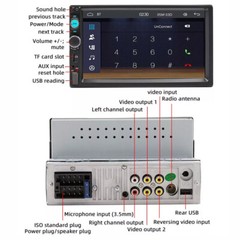 Single 1Din 7″ Touch Screen Stereo Bluetooth Radio Car Apple/Android Carplay GPS