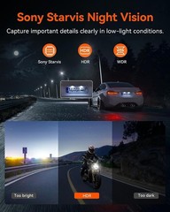 Vantrue Falcon 1 (F1) Motorcycle 4K Dashcam (4K + 1080P) GPS | WiFi(1TB Support)