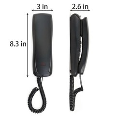 Landline Phone Corded Phone For Home Office Desk Wall Mount Telephone, Black US
