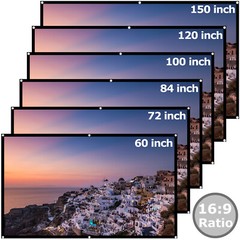 Portable Foldable Projector Screen 16:9 HD Outdoor Home Cinema Theater 3D Movie