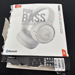 JBL Tune 510BT: Wireless headphones with Purebass sound, White, New Without Box