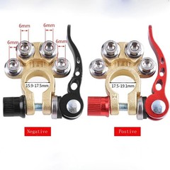 2PCS 4 Way Car Battery Terminal Clamp Connectors Quick Release Disconnect Tool