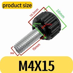24 Pieces x 15 mm Threaded Knurled Thumbscrew, Monitor Screws for Vesa Mount …