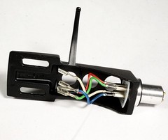 Unbranded Black Technics Type Headshell for S-Curve Tonearm Turntable w/ Cables