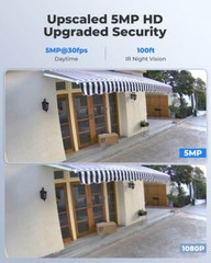 Reolink Refurbished 510A 5MP PoE Security Camera Night Vision Audio Recording