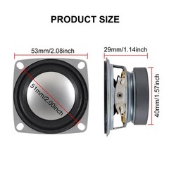 6Pcs 2 4Ohm 3W Full Range Audio Speaker Stereo Woofer Loudspeaker
