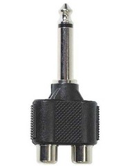 1/4″ TRS Stereo Y Adapter Dual 1/4″ Female to 1/4″ Male Audio Splitter Cable