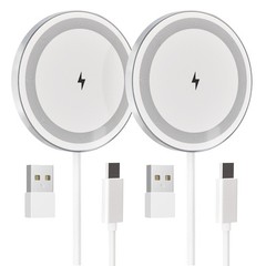 2PK magnetic wireless charger,15W fast charging for iphone 17/16/15/14 series