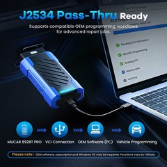 2026 MUCAR 892BT Pro J2534 AI Bidirectional 35 Resets Life Free Update Newest