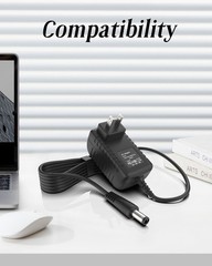 24V 1A AC/DC Switching Power Supply Adapter with 5.5×2.1mm & 2.5mm Adapter Plugs