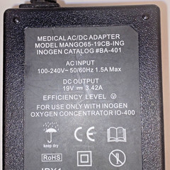 Inogen Power Supply #BA-401, Original OEM Unit, Not a Knock-off. Has Power Cord!