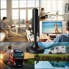 5600Miles Digital TV Antenna Indoor HDTV Amplified Signal Booster 4K HD 1080P