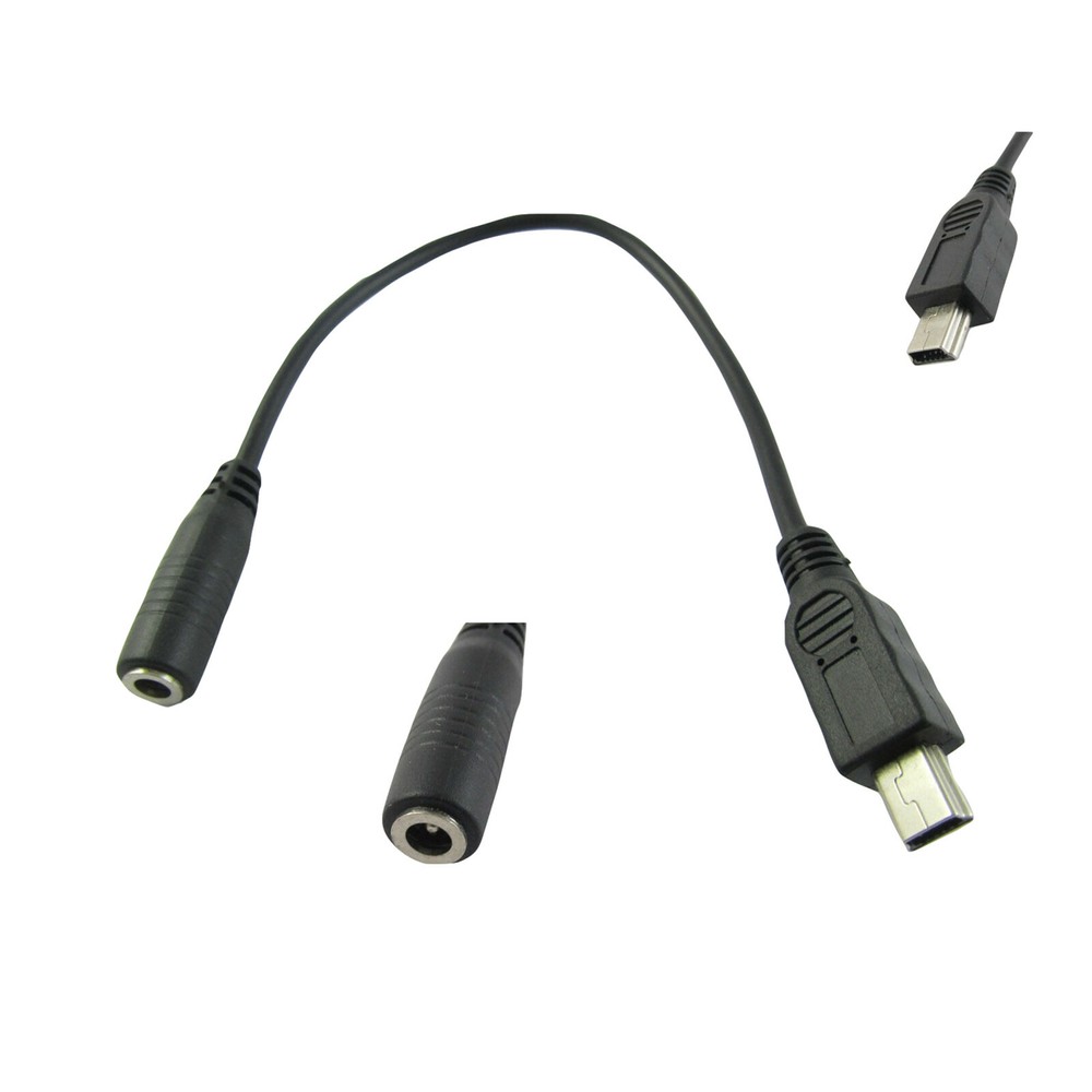 DC Power 3.5 x1.35mm Female Jack to Mini USB 5 Pin Male Plug Adapter Cable 20cm