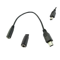 DC Power 3.5 x1.35mm Female Jack to Mini USB 5 Pin Male Plug Adapter Cable 20cm