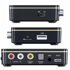 NFC Bluetooth 5.0 Transmitter Receiver Wireless 3.5mm AUX to 2RCA Audio Adapter