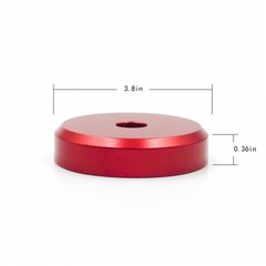 Red Aluminum 45 RPM Record Adapter for Record Player 7″ Vinyl Turntable