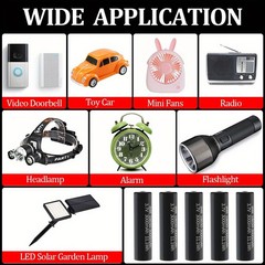 1~16 Pack 3.7V Rechargeable Button top Batteries 3000mAh Smart Charger lot