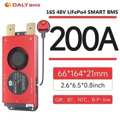 Daly Smart BMS 16S 48V 200A LiFePo4 Battery BMS w/Balance +Bluetooth Module US