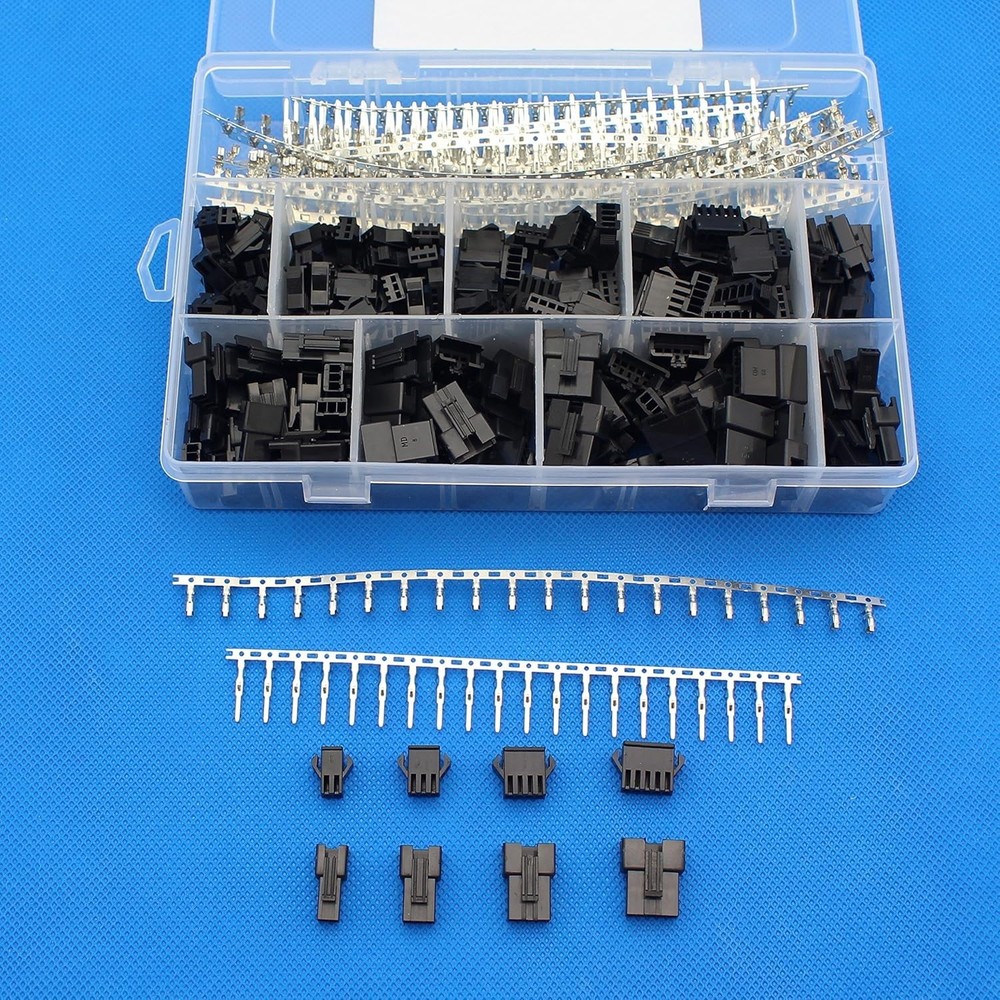560Pcs 2.5mm Pitch 2 3 4 5 Pin JST SM Male & Female Plug Housing and Male/Fem…
